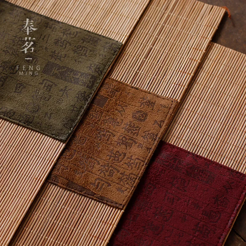 Creative Handmade Tea Mats Placemat Table Mat Coasters Chinese National Bamboo Filament Decor Crafts Linen Cotton Table Runner