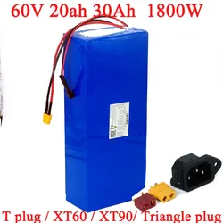 E-bike battery 60V 20ah 30ah 18650 li-ion battery pack 750W 1500W 1800W BMS High power protection 30A Output bike conversion kit