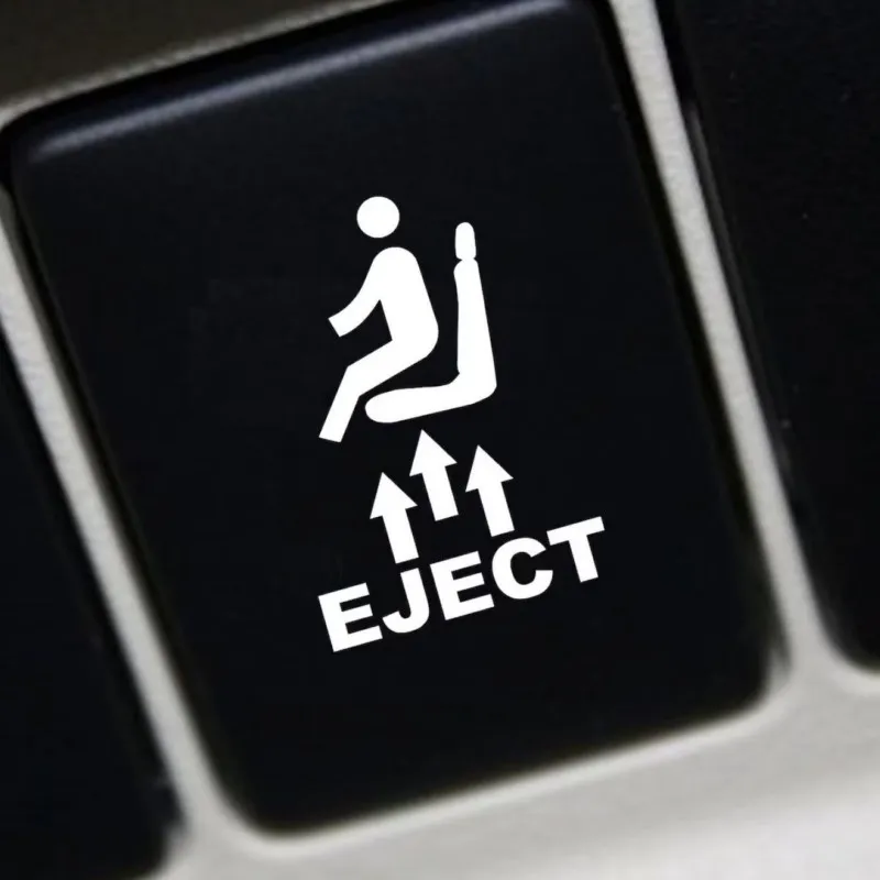 

20mm x 10mm (0.6'' x 0.4'') EJECT Blank Button Sticker Decal Removable for Car Button Bumper Window