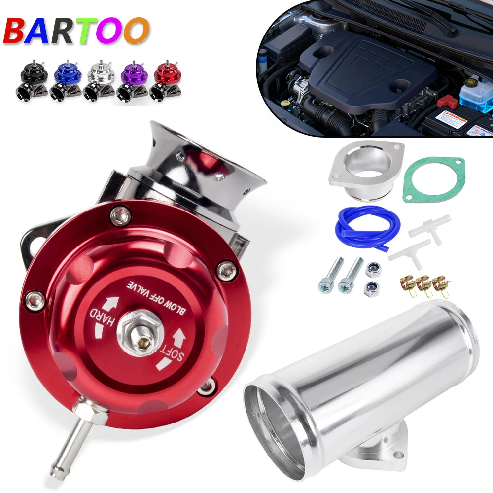 

Bartoo-Aluminum Type-RS Turbo Blow Off Valve Universal With 2.5" 63mm BOV Flange Pipe Kit BOV129