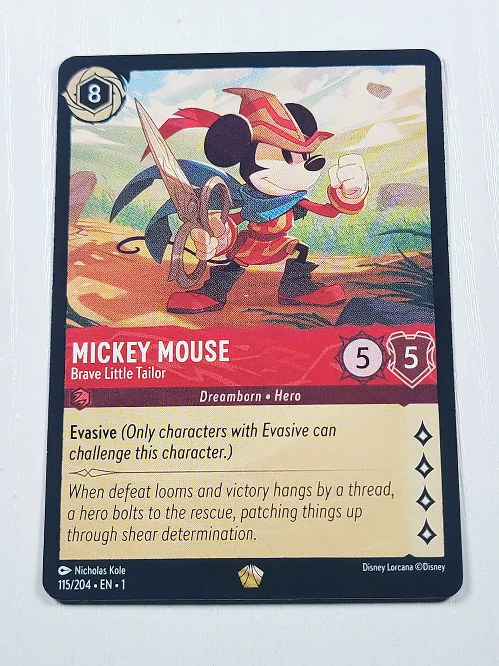 Disney Lorcana Proxy NoneFoil mickey mouse  TCG Game Cards collection