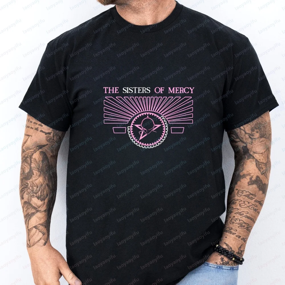 The Sisters of Mercy Gothic Rock Band Summer Trend Short-Sleeved Men's and Women's Universal Shirt Comfort T-Shirt