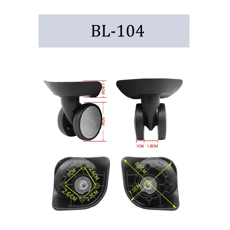 Suitable For BENLUN BL-104 Luggage Wheel Trolley Case Wheel Pulley Sliding Casters Universal Wheel Repair Slient Wear-resistant