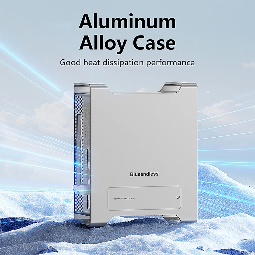 

Blueendless Type C HUB Docking station for Mac Mini M4/M4 pro with 10Gbps USB 3.2 Gen2 C Hub SD4.0 M.2 For NVME SSD Enclosure