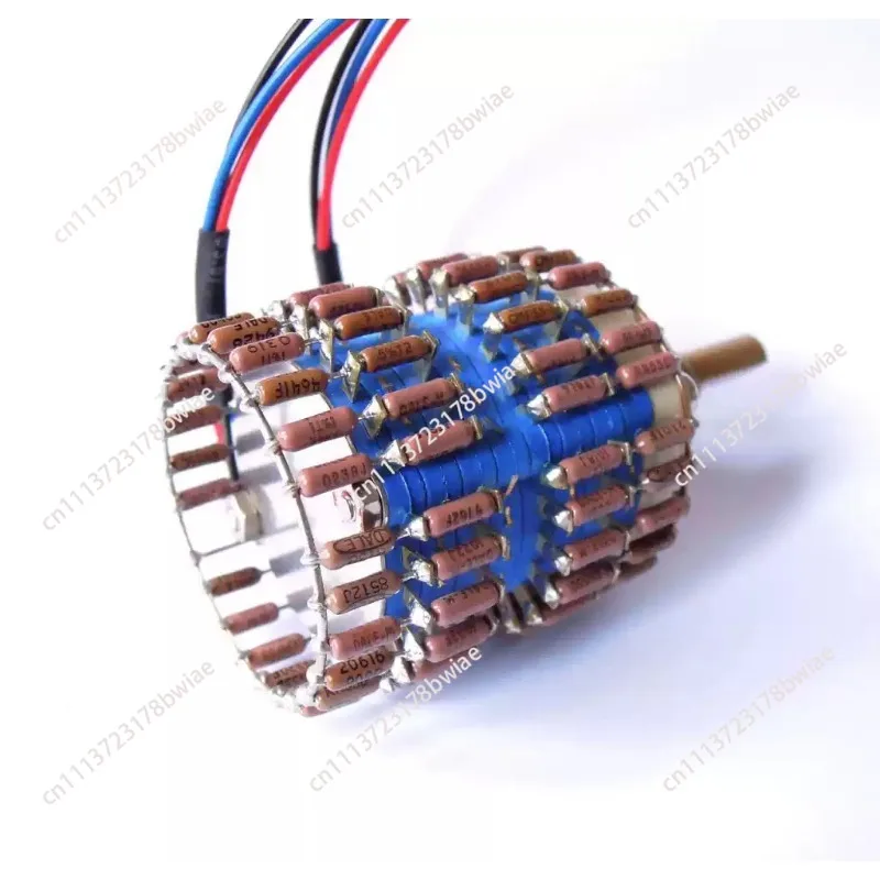 copper shaft 24-speed dual-channel all-brown L-type volume potentiometer. Attenuation: -65db~0db