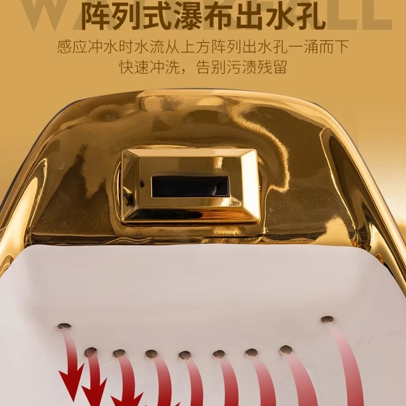 Европейский почвенный писсуар, бытовой мужской писсуар для ванной комнаты, настенный подвесной золотой писсуар