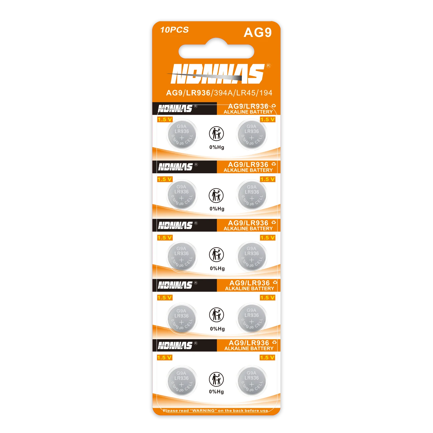 AG9 SR936SW/394 Batteries 1.55v Alkaline Button Cell Battery Ideal for Hearing aids, Watches, calculators, Thermometer, Toys ect