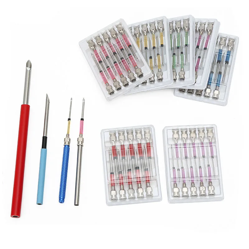 Punch Needle Embroidery Kits Wooden Yarn Clothes Embroidery Pen Crochet Knitting Needle Kit DIY Craft Stitching Sewing Tools Set