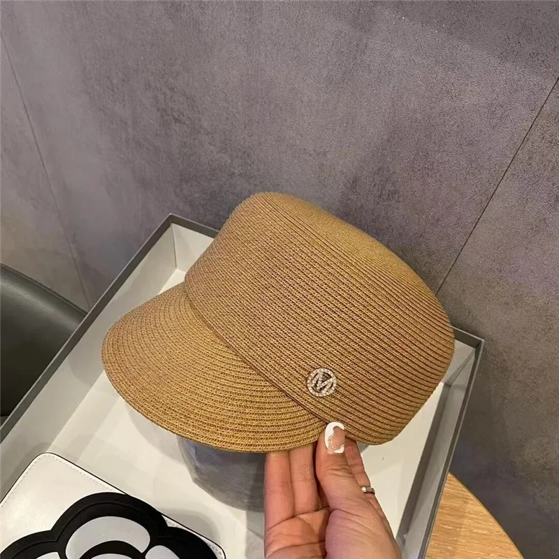 2023 Summer Straw Hats for Women Panama Equestrian Hat Outdoor Casual Beach Sun Caps Female Breathable Travel Visor Baseball Cap