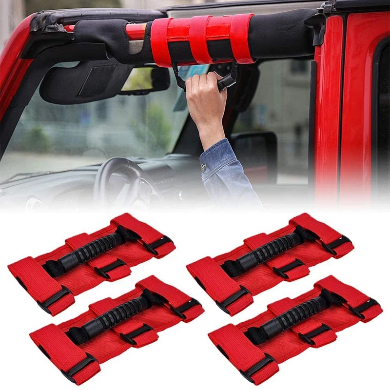 Grab Handles Prefect Fit For All Roll Bars Design For Jeep Wrangler YJ LJ TJ JK JL 1987-2020 & Jeep Gladiator JT ATV UTV