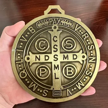 מחרוזת פרקורד גדולה לברכה נוצרית קתולית תפילה רוזארי מדליות הגנה תכשיטים לגברים ונשים / רוזריו הילו פרקורד