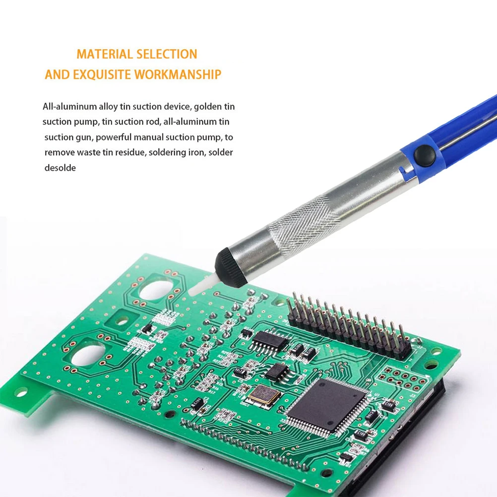 

4 Pcs Solder Removal Tool Lightweight Manual Aluminum Alloy Sucker Desoldering Vacuum Pen Easy Sturdy Durable Anti Skid Fits