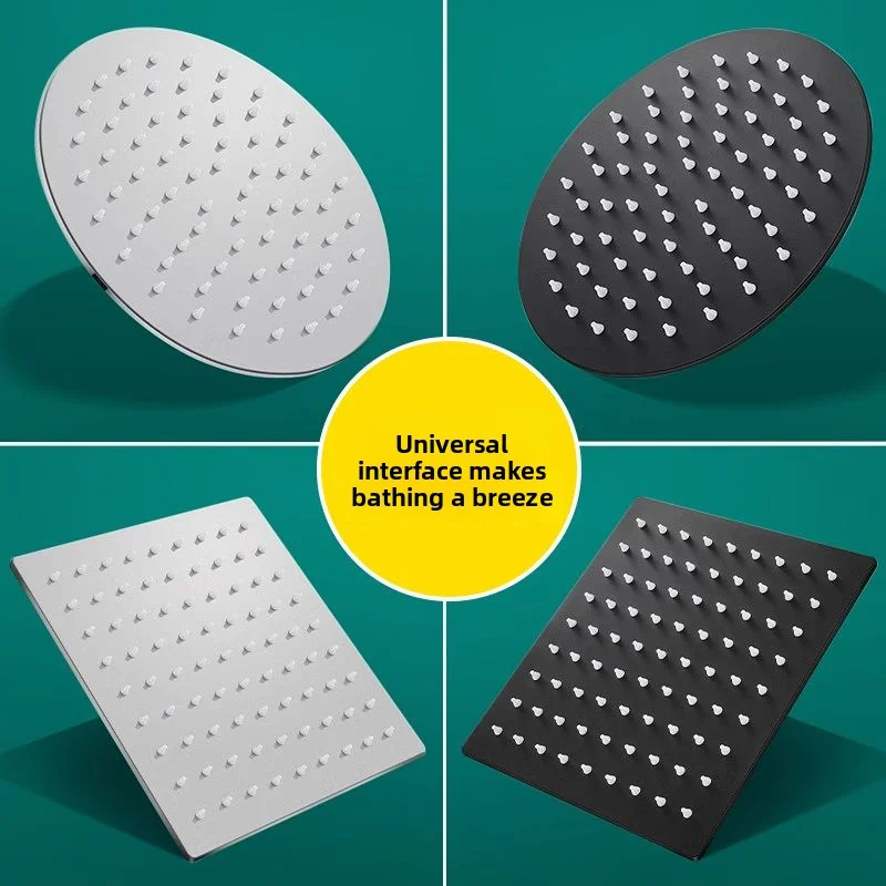 

Душевая насадка высокого давления для домашней ванной комнаты: одинарная головка, нержавеющая сталь, без сверления