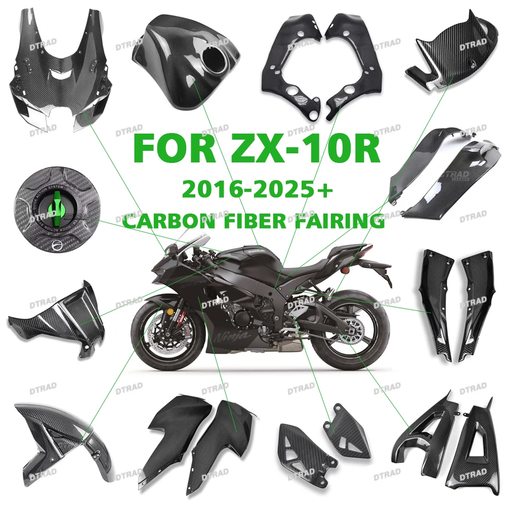zx-10r-for-kawasaki-zx10r-2016-2020-2021-2025-carbon-fiber-full-body-fairing-kit-motorcycle-modification-accessories-twill-gloss