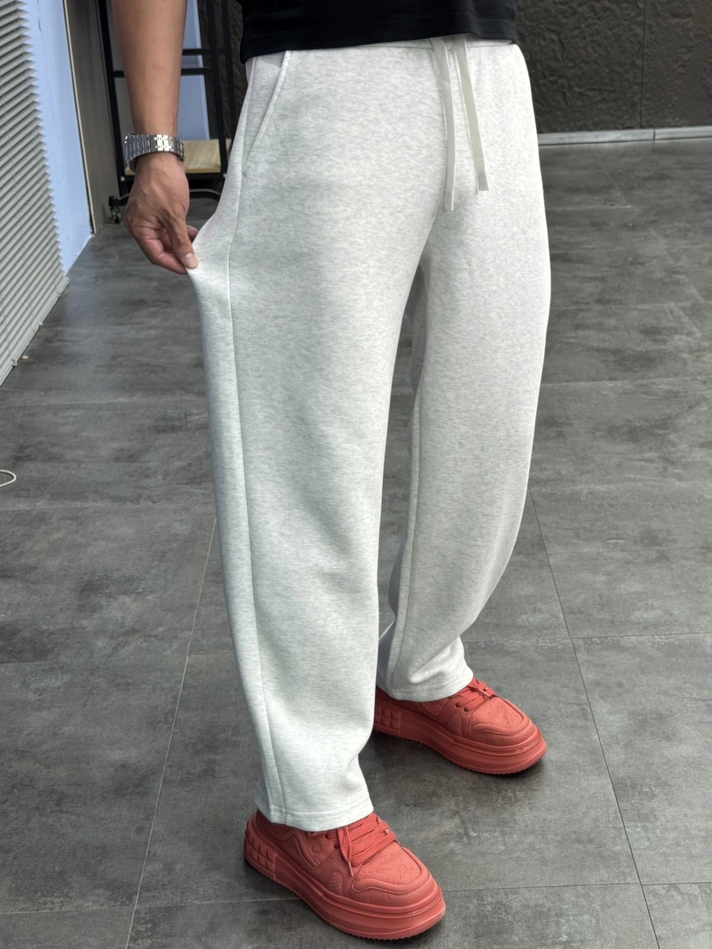 

Мужские повседневные теплые прямые брюки, осень-зима, модные, однотонные, удобные, уютные, прямые спортивные штаны-трубы