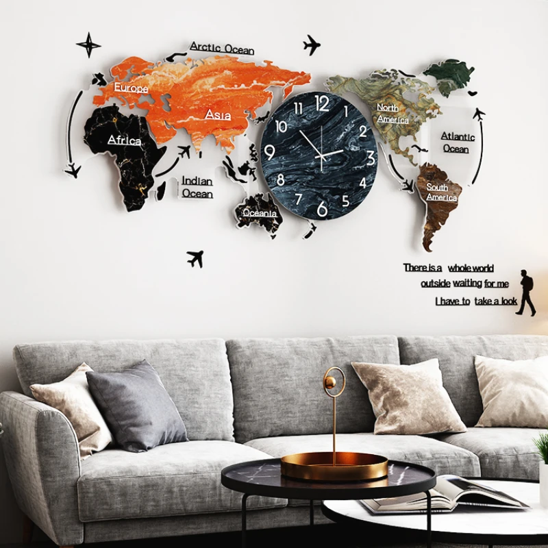 

Modern simple clock watch wall clock living room Nordic creative quartz clock light luxury wall hanging home fashion personality