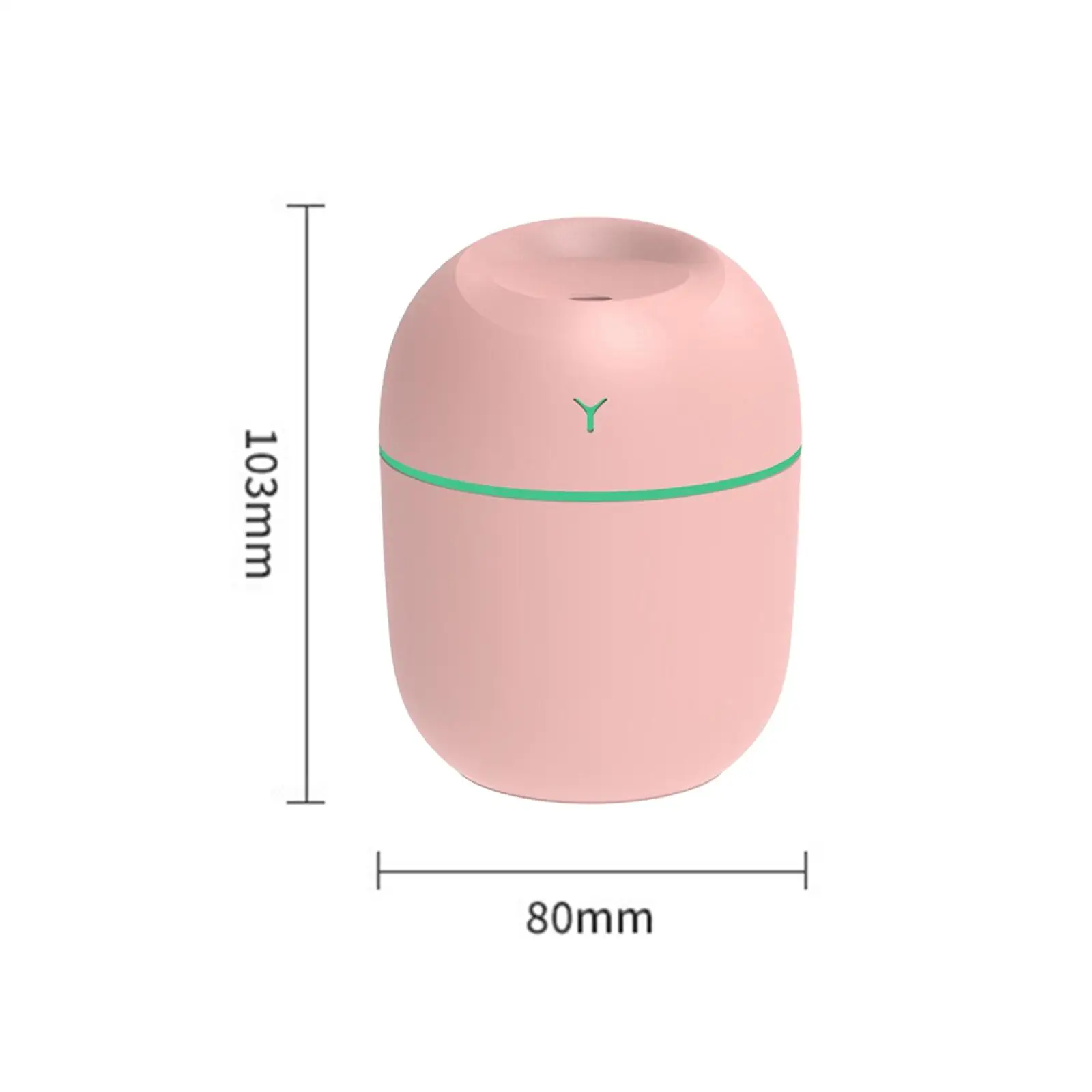 2xPequeno Umidificador de Ar 6 Horas Temporizador 220ml Tanque de Água para Pequeno Espaço Desktop Carro Rosa