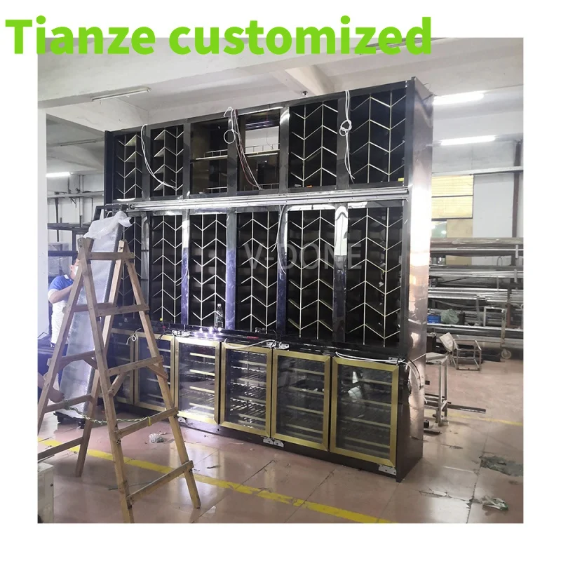 

Customized-Guangzhou wine bar cabinet home glass wine cabinet living room