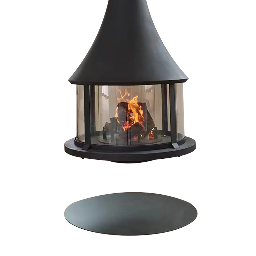 Chimenea de estufa de leña interior independiente diseñada moderna para villas Aplicación al aire libre para calefacción