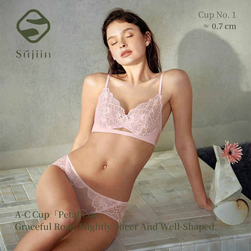 sujiin-sexy-lingerie-women's-wireless-push-up-floral-lace-supportive-bras-comfort-thin-black-bralettes-for-small-chest-mx325