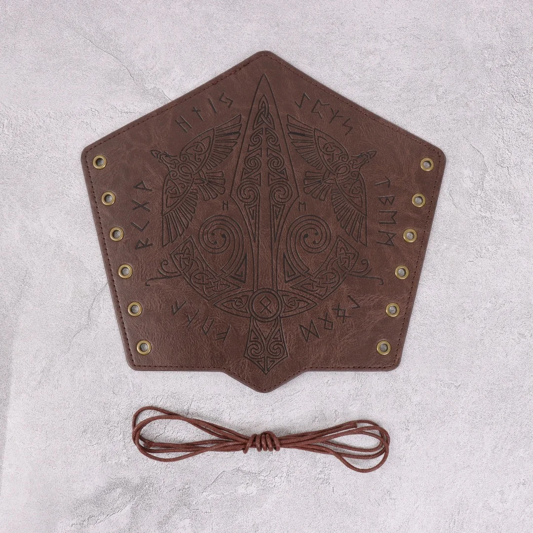 Manchettes de Cosplay médiévales pour hommes, à lacets, Vintage, chevalier Pirate, gantelet, bracelet, accessoires réglables