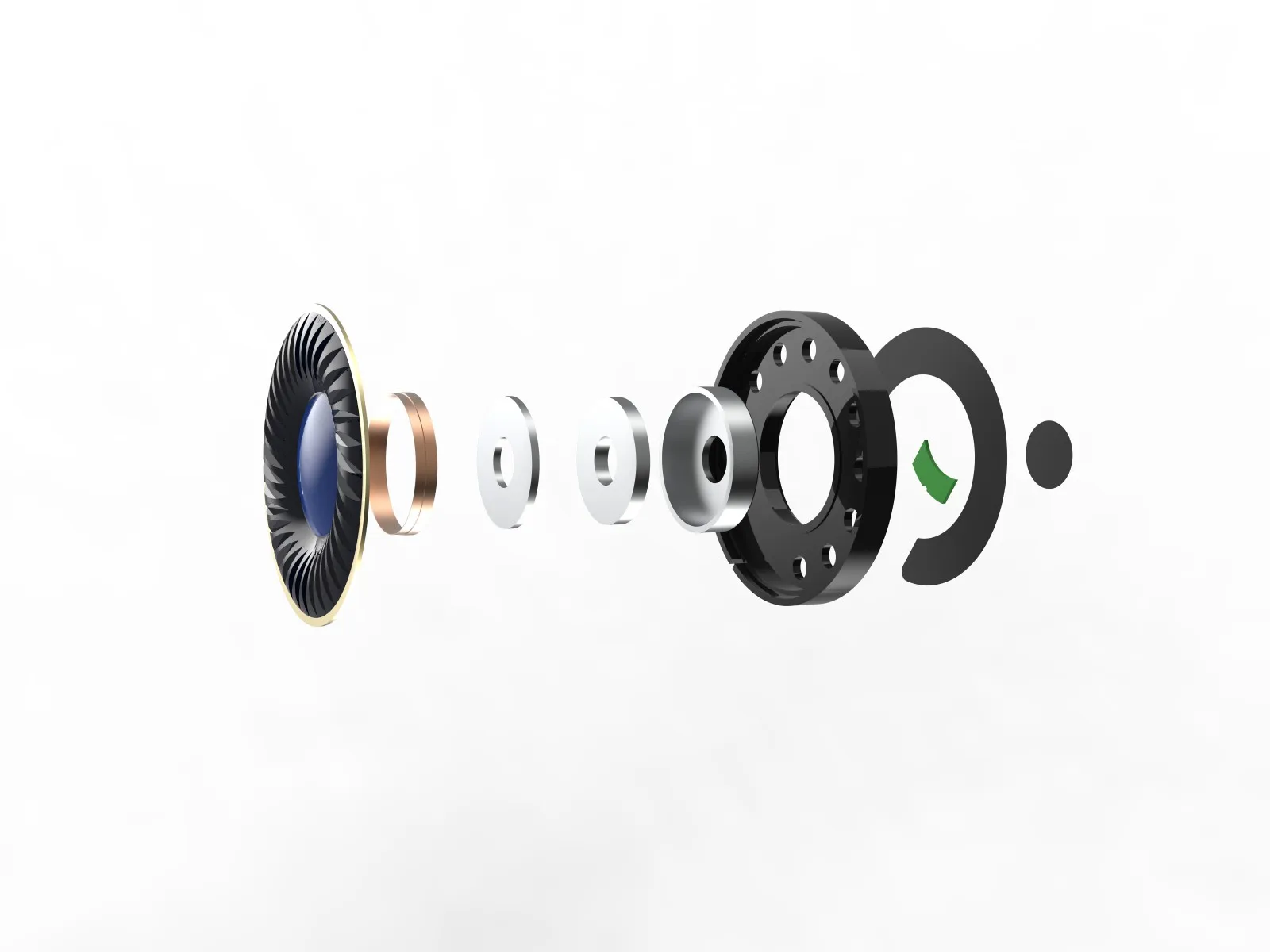 HarmonicDyne BAROQUE 60 مم من السيراميك المعدني وسادات أذن ممتازة مع تصميم بسيط خالد