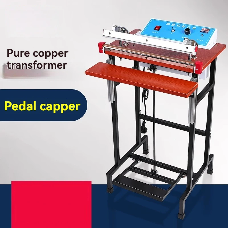 Vertical foot-operated sealing machine, suitable for plastic film bags, kraft paper bags, and commercial non-woven fabric bags.