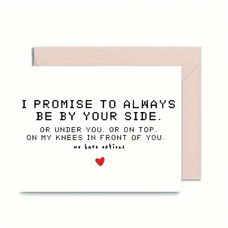 1 PC  1pc Love Romantic Greeting Card For Him For Her On The Anniversary For Valentines Day Your Side Or Under, Or On Top Bedroo