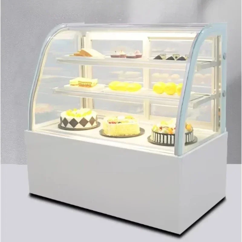 A  Refrigerated Commercial Bread Dessert Deli Fruit Freezer Cold Preservation Display Cabinet
