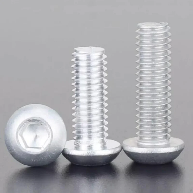 Weiyi 20-200 Stück M2 M2.5 M3 M4 M5 M6 M8 Aluminiumlegierung 6063 Halbrunde Sechskantschraube Rundkopfschraube Gewindelänge 4mm-40mm – Detail 3