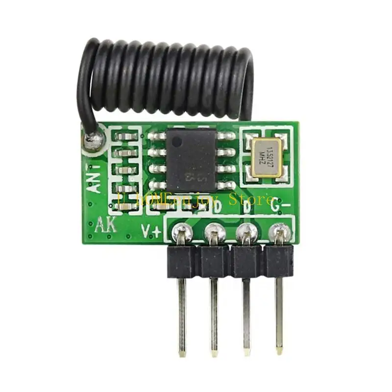 B0KF Highs Sensitivity Superheterodyne Receiver Module Wireless Receiver Module Small Size 433/315Mhz DC3V~5.5V