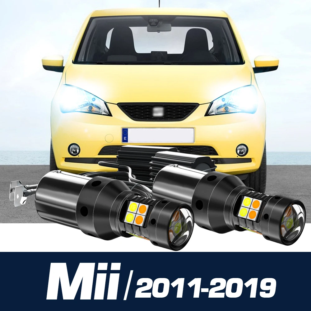 

2pcs LED Dual Mode Turn Signal+Daytime Running Light Canbus Accessories DRL For Seat Mii 2011-2019 2012 2013 2014 2015 2016 2017