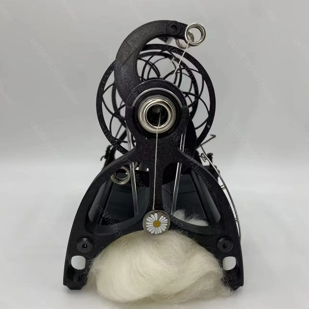 Portable Electric Mini Spinning Wheel, Variable Speed Forward & Reverse Yarn Maker for Wool, Fiber and Dog Hair