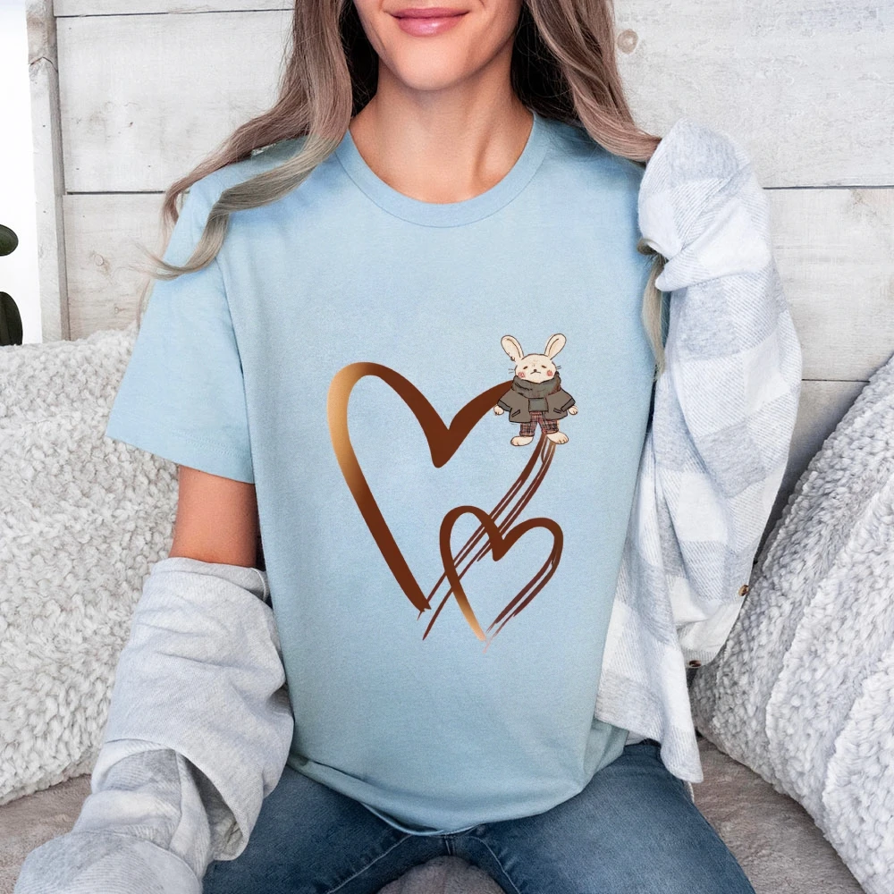 

Print T-shirt Women's Summer 2025 New 100% Cotton High Quality Short Sleeve Olai Selected Fashionable and Casual Y2k Women's