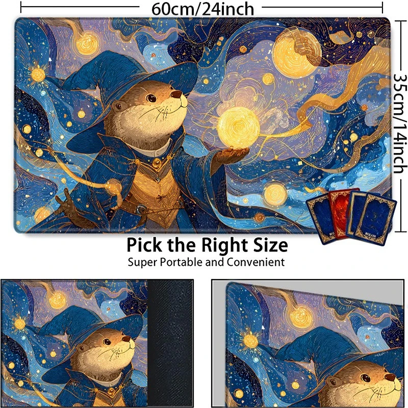 Wizard Otter's Luminescent Ball Extraterrestrial Night Sky CCG TCG RPG Game Pad, suitable for trading card games pc accessories