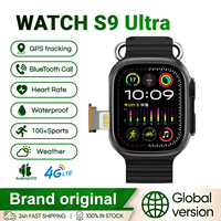 Android Smartwatch S9 Ultra 4G Network SIM Card 2.2 Inch Amoled  Rotary  GPS WIFI Global Call Smart Watch Men Ultra 5G