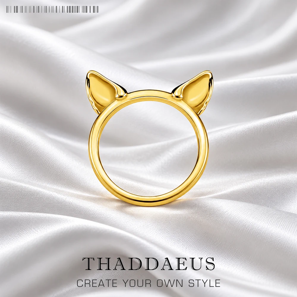 Ring Cat Romance Europe Style Fine Jewelry For Women Summer Brand New Pure 925 Sterling Silver Romantic Gift