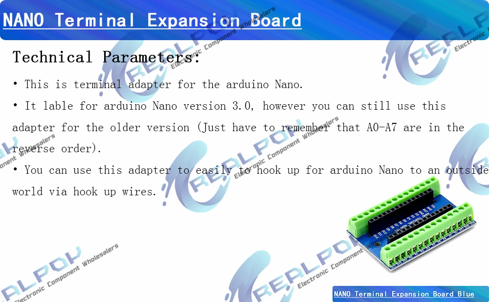 Für Nano 3,0 Controller Terminal Adapter für Nano Terminal Erweiterungs karte für Arduino für Nano Version 3.0 – Detail 1
