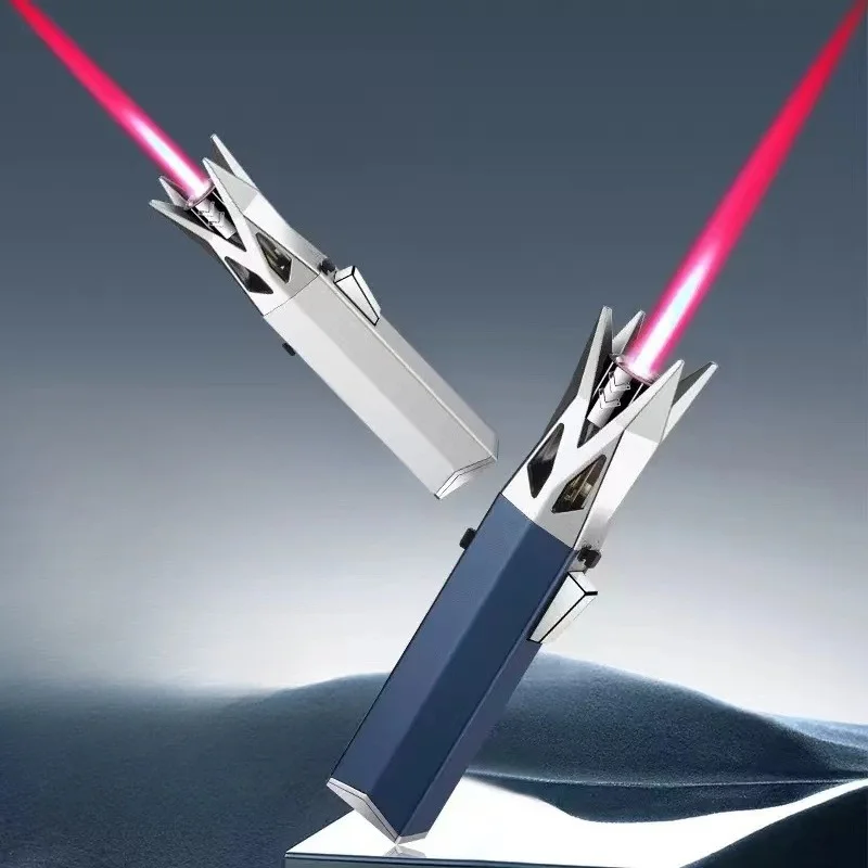 Pistola de soldar de alta temperatura, resistente al viento, llama roja fuerte, soplete de Gas butano, encendedor, bloqueo de seguridad, interruptor de fuego, encendedores de cigarros de cocina