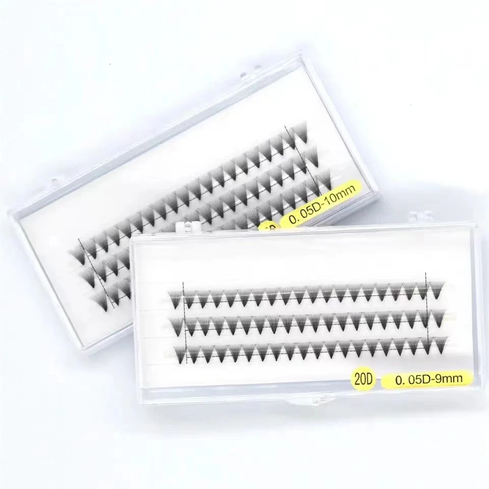 60pcs 3 Lines Eyelash Extension Premade Volume Fans 20D Lash Russian Volume Eyelash Extensions Individual Lash Extension Makeup