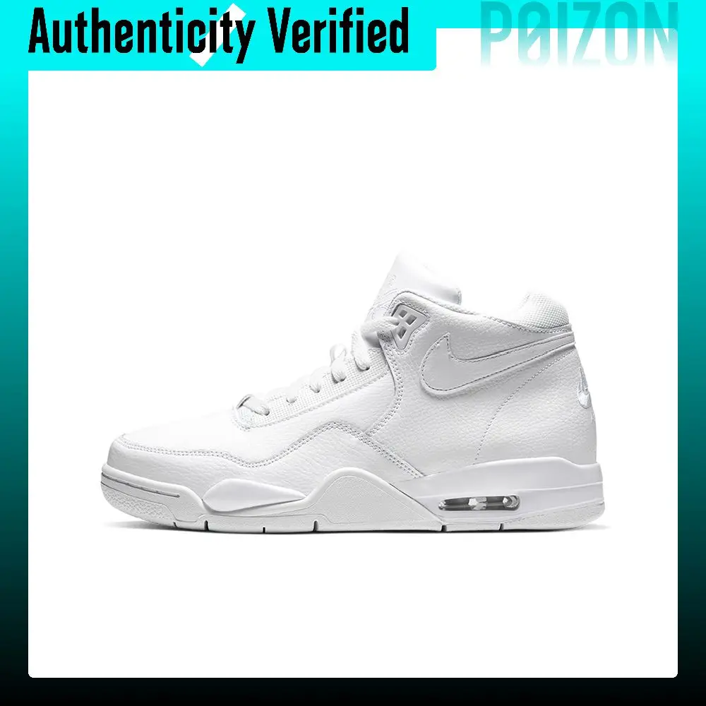 Nike Flight Legacy Trendy Mid top Basketball Shoes Unisex White BQ4212-101