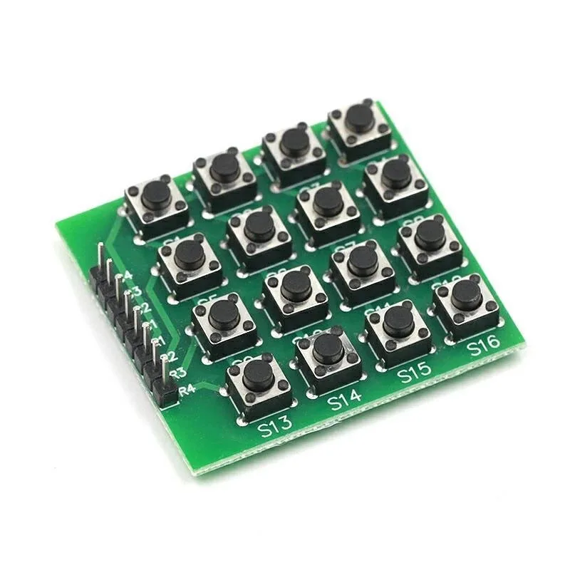 2-200Pcs Inline Key 4X4 Matrix Keyboard 16 Key Single Chip Microcomputer External Expansion Keyboard Module