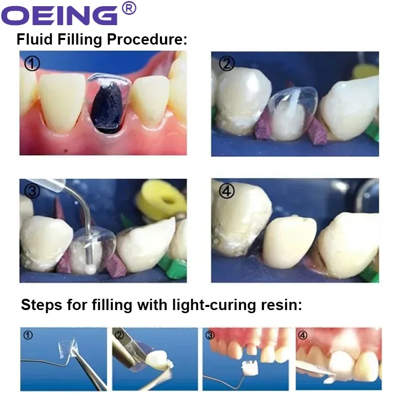 64pcs/Box Dental Transparent Crowns Adult Kids Temporary Preformed Teeth Crown Anterior Posterior Molar Tooth Dentistry Material