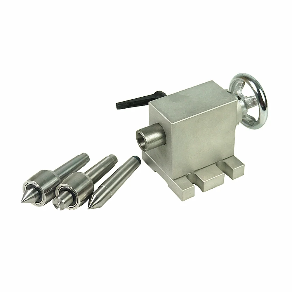 Use Tailstock for Rotary Axis, A Axis, 4th Axis Engraver Metal Lathe Use Activity Tailstock CNC Router Engraving Cutting Machine