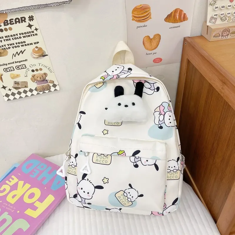 Cartoon print purple Kulomie children's schoolbag 2025 Sanrio new kindergarten backpack cartoon burden reduction fashion trend