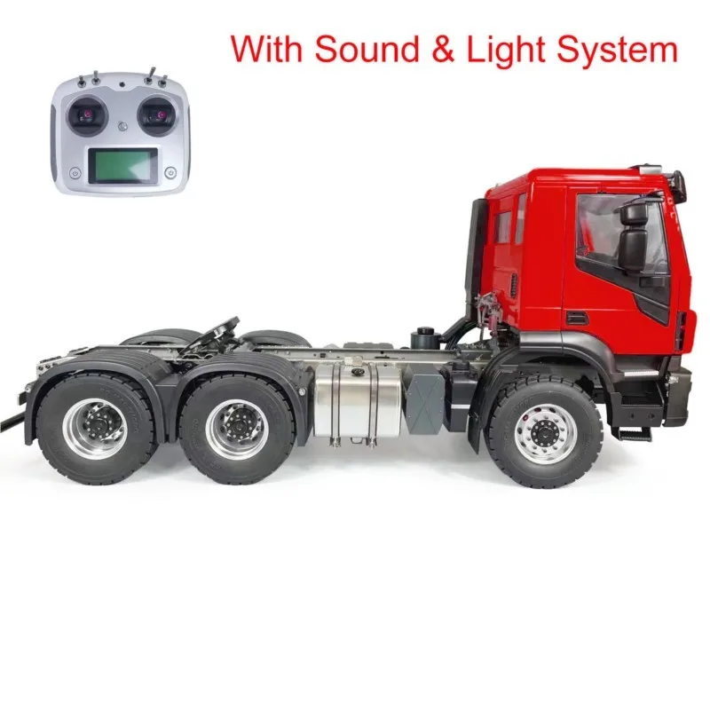 متوفر 1/14 RC جرار 6x6 شاحنة معدنية راديو التحكم رسمت تجميعها محرك السيارة الكهربائية نموذج ضوء الصوت لعبة السيارة الهدايا