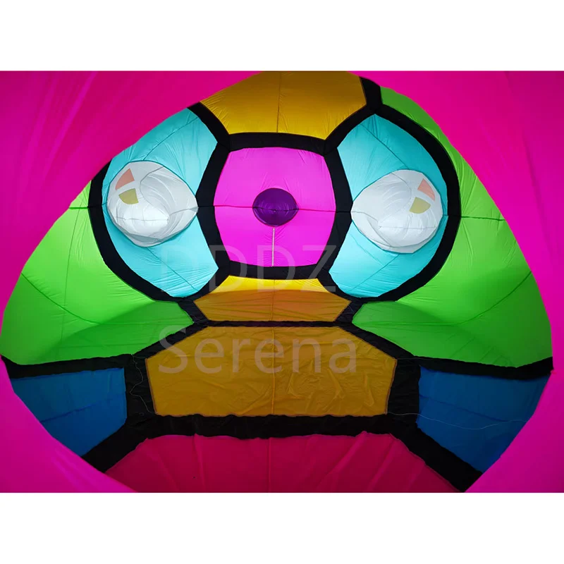 LED 6M Sea Turtle Kite Line Laundry Soft Inflatable Pendant Ripstop Nylon Fabric Show Kite in round corner LED super high bright