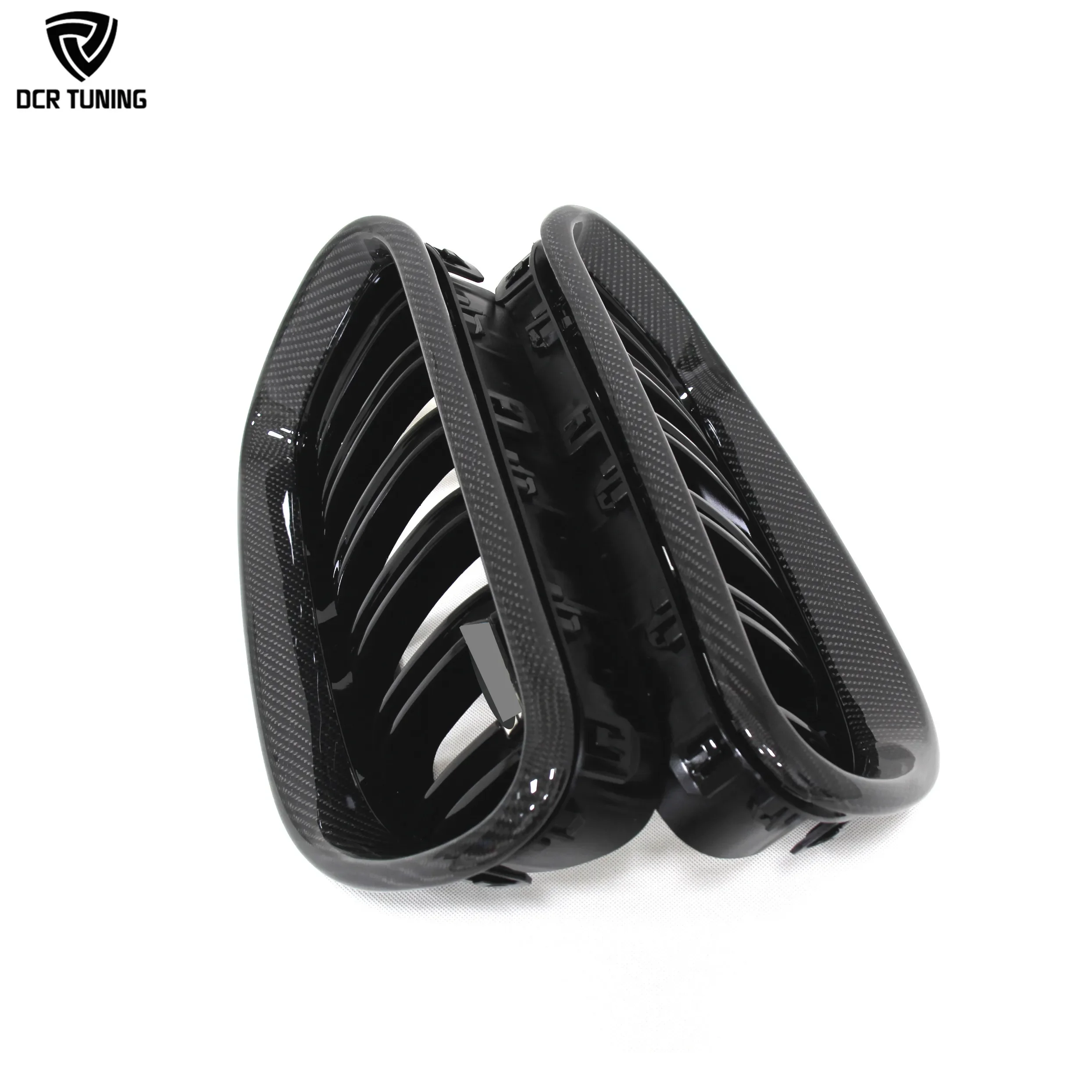 Carbon Fiber Front Kidney Grille for BMW 6 Series F06 F12 F13 & M6 2014+ Air Vent Grill Dual-Slat Front Bumper Protect Replace