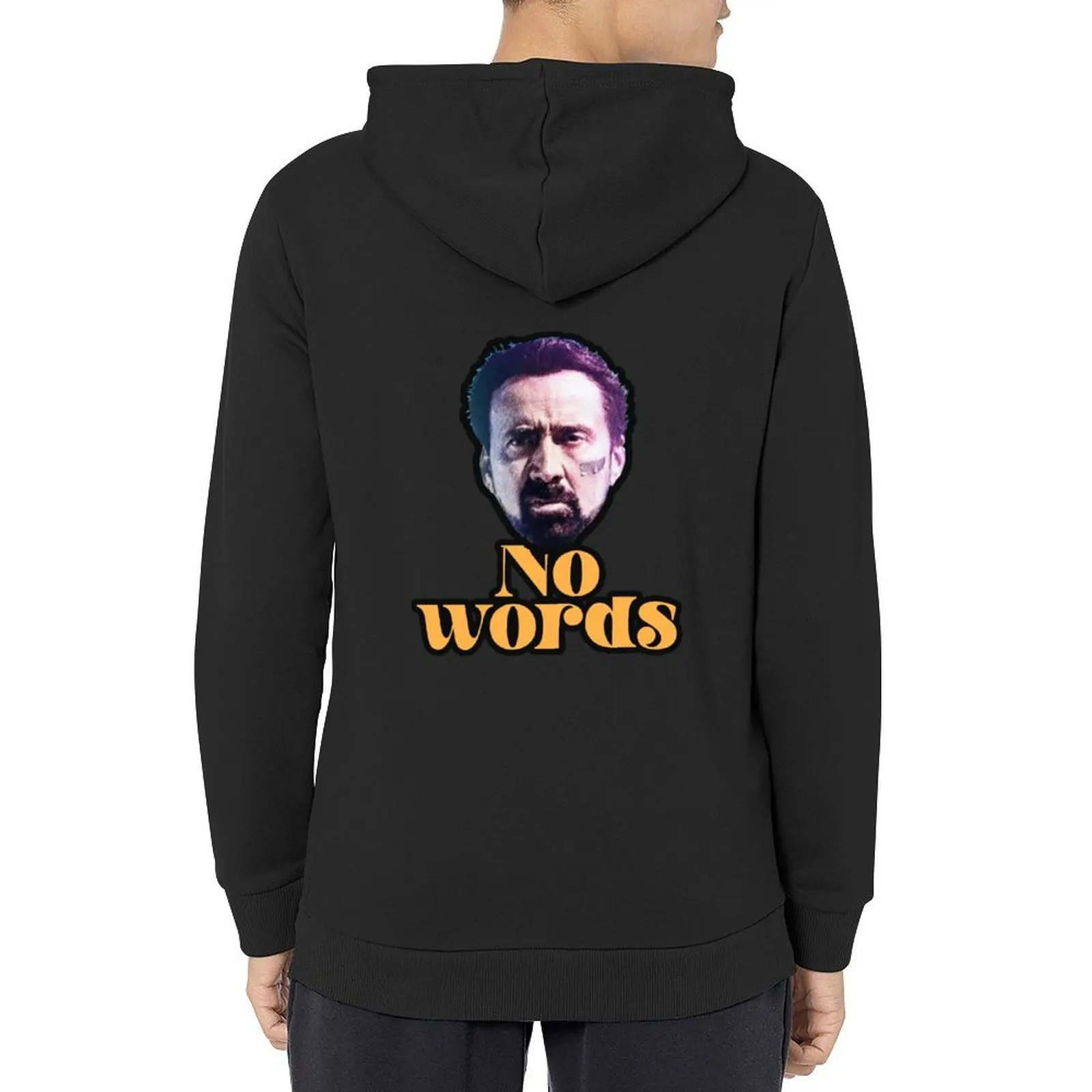 

No Words - Nicolas Cage Hoodie mens clothes men clothes graphic t shirts men men clothing men's oversize hoodie