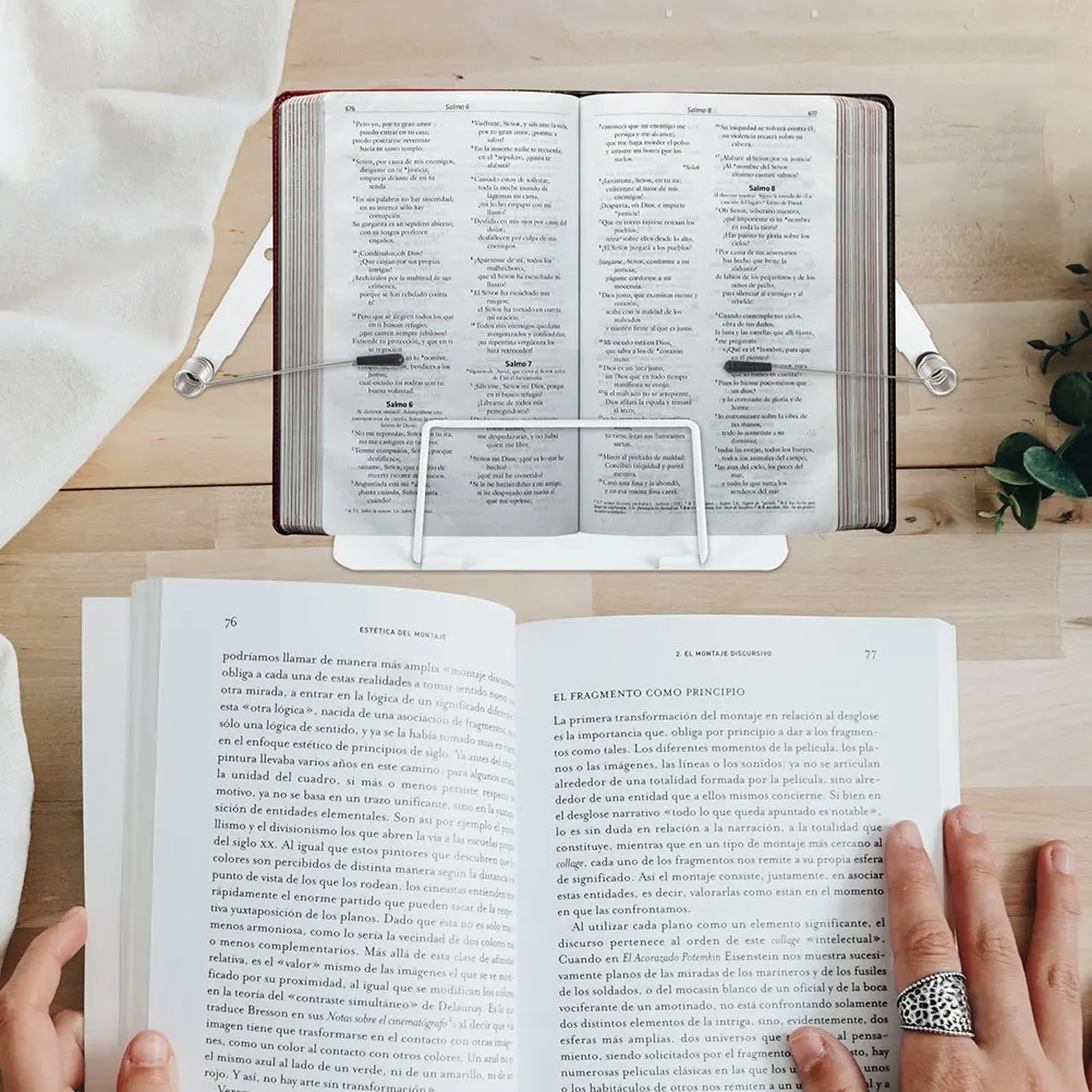 

2pcs Reading Rack Iron Book Stand Lightweight Adjustable Textbook Holder for School Office Library Protect Eyes